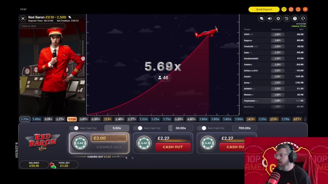 Red Baron Live crash game