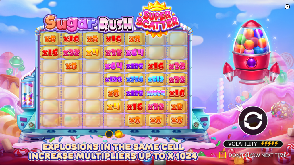 Sugar Rush Super Scatter visuals