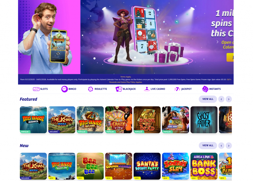 PlayOjo UK Casino No Wagering Bonus Exclusive